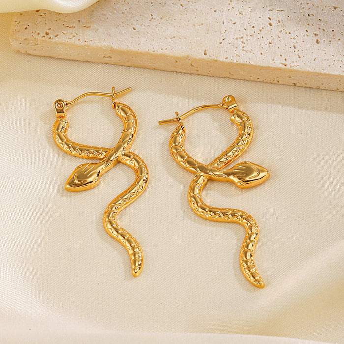 Wholesale Adjustable rings Stainless steel snake earrings ring suit for women