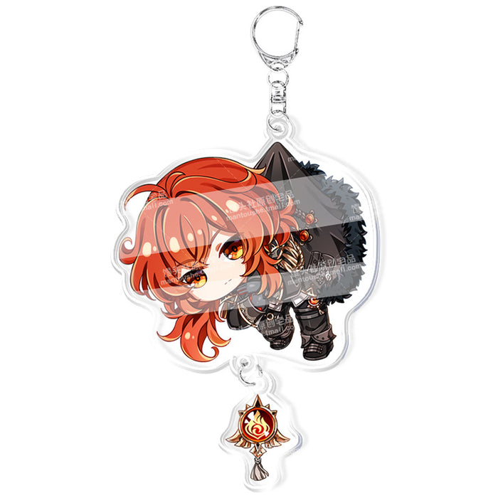 Wholesale Cartoon Acrylic Keychains JDC-KC-XinF004