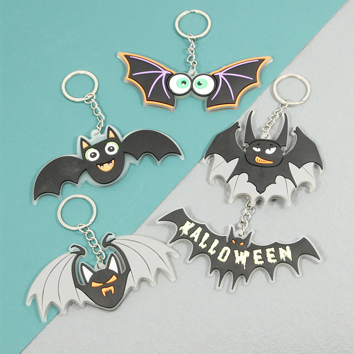 Wholesale 5PCS PVC Halloween Bat Keychain JDC-KC-ShengH007