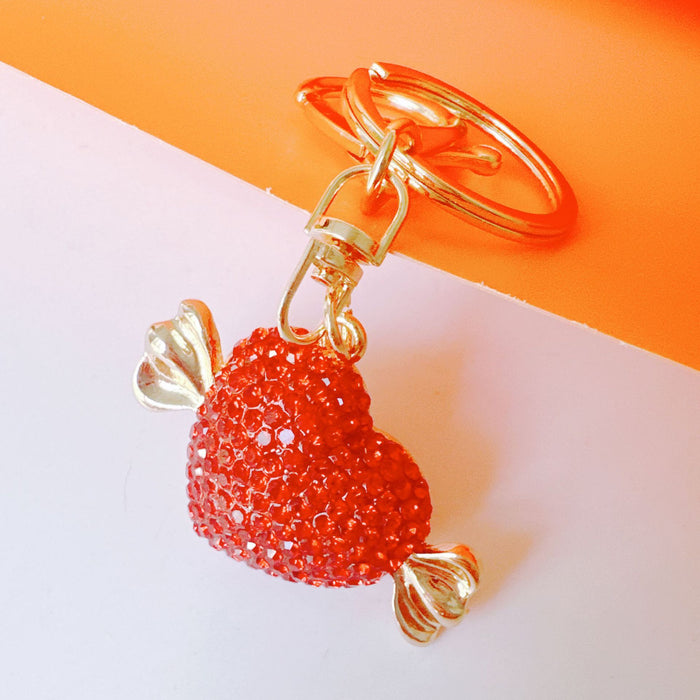 Wholesale Rhinestone Heart Candy Zinc Alloy Keychain JDC-KC-ZhanLun013