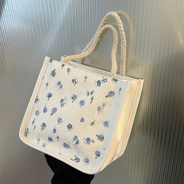 Wholesale Canvas Bucket Bag Cute Floral Pattern for Girls