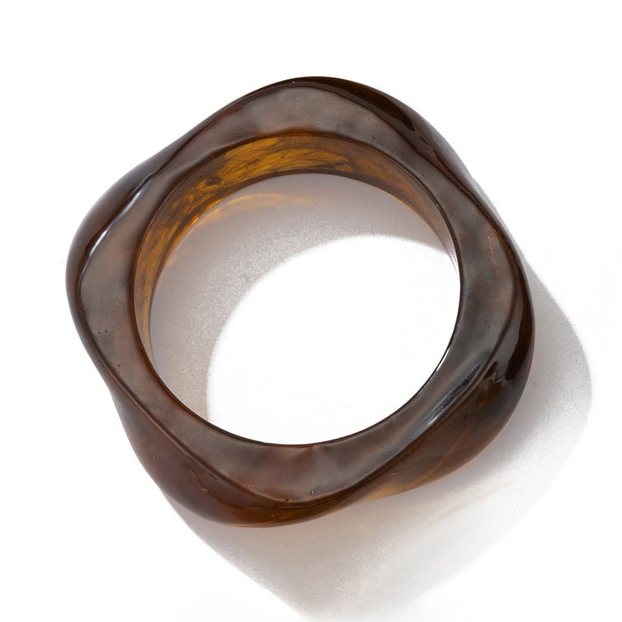 Wholesale Exaggerated design polygonal semi transparent bracelet retro niche bracelet