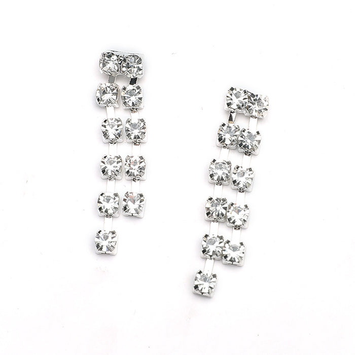 Wholesale chain set fashion simple elegant tassel rhinestone claw