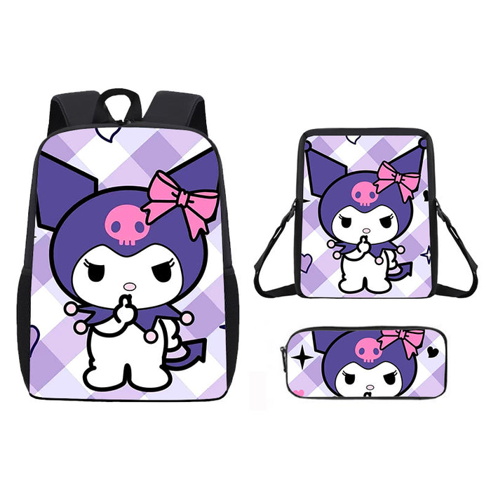 Wholesale Backpack Satchel Pencil Case Three-piece Student Schoolbag