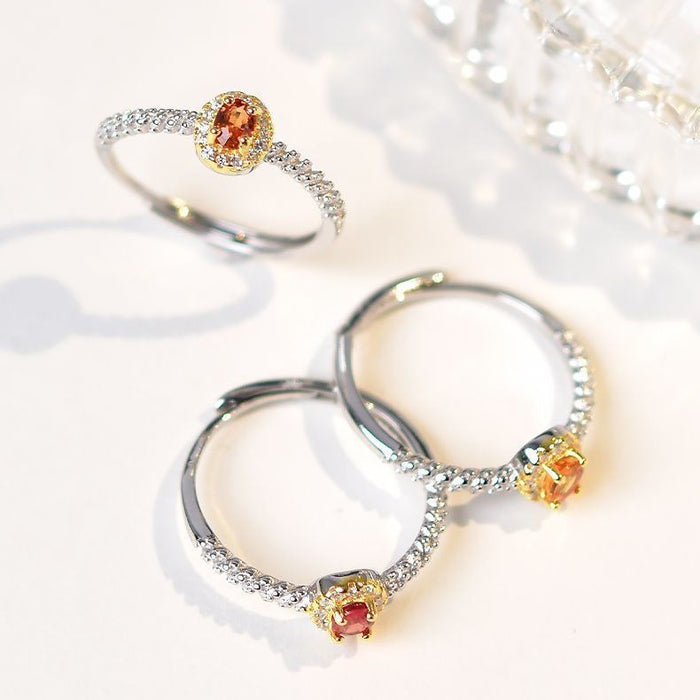 Wholesale Ring inlaid with niche design, light luxury adjustable ring