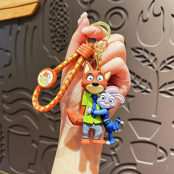 Wholesale Creative keychain chain, cute cartoon couple bag pendant
