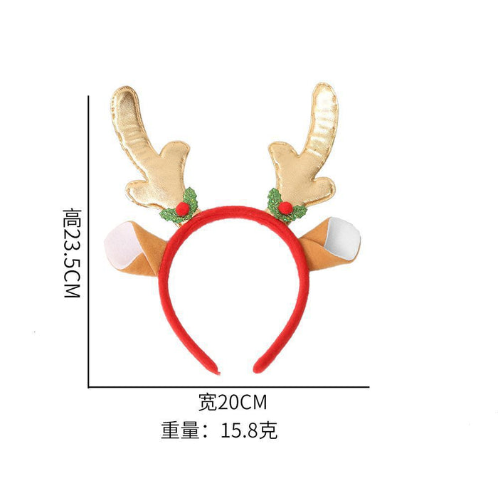 Wholesale Christmas headband elk horn five star headband Christmas decorations children plastic head buckle party decoration supplies