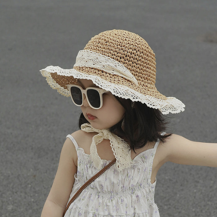 Wholesale Children's Hat Straw Hat Girl's Summer Female Sunscreen Fisherman Hat Baby