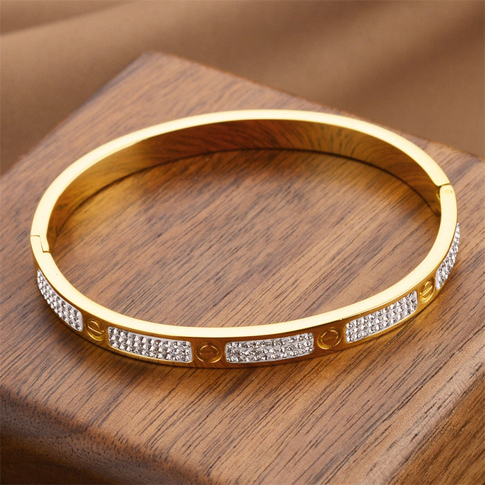 Wholesale Diamond Titanium Steel Bracelet JDC-BT-QuanX003