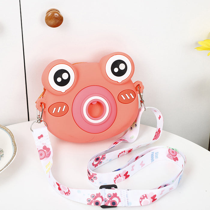 Wholesale Frog Camera Silicone Children's Crossbody Bag JDC-SD-HuHong004