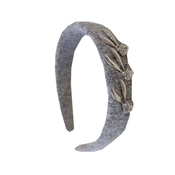 Wholesale rabbit fur pearl headband for women