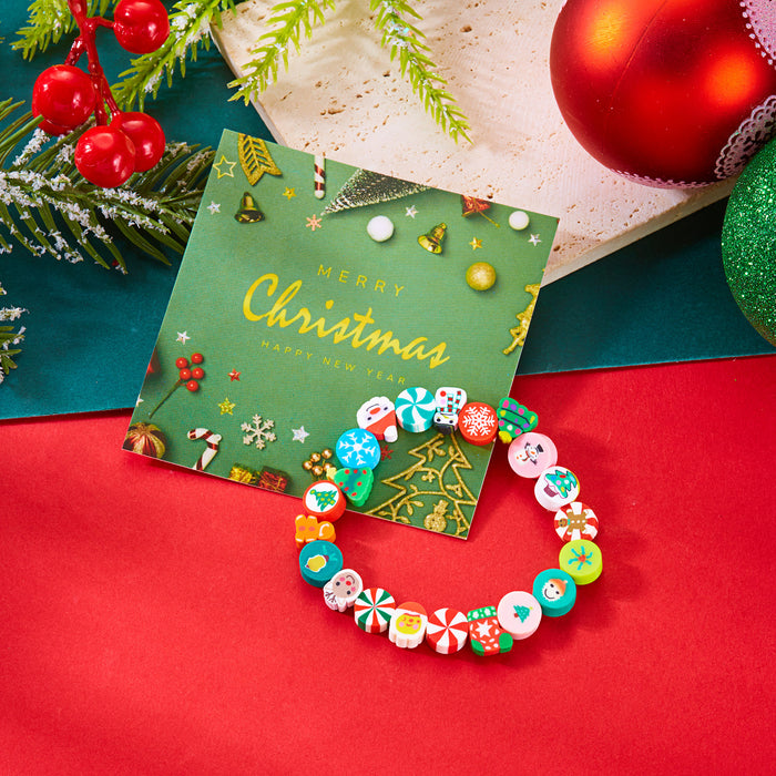 WholesaleNew Year Christmas bracelets fashionable versatile Christmas polymer clay  snowman bracelet spot
