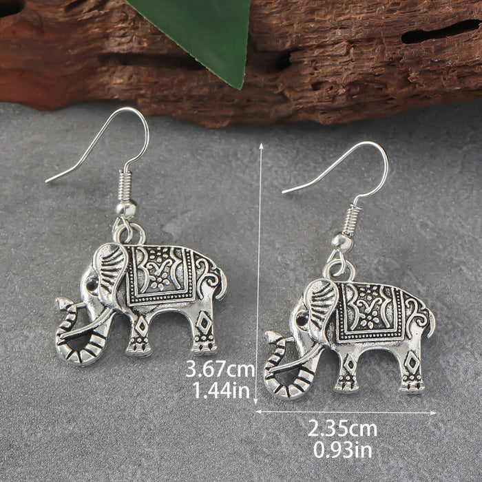 Wholesale Alloy Elephant Earrings JDC-ES-KaY005