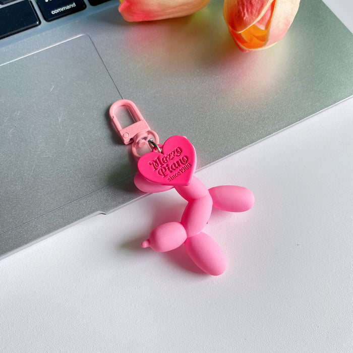 Wholesale Colorful heart-shaped balloon keychain, cartoon keychain, personalized gift, backpack decoration
