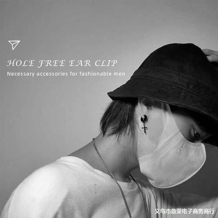 Wholesale No ear holes, titanium steel ear clips that do not fade, male ear bone clips, female versatile, high-end, simple, trendy ear hole earrings