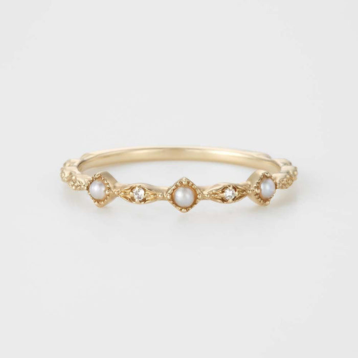 Wholesale Pearl ring, light luxury ring