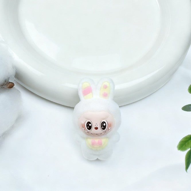 Wholesale flocked apron,  cute bunny accessories  keychain