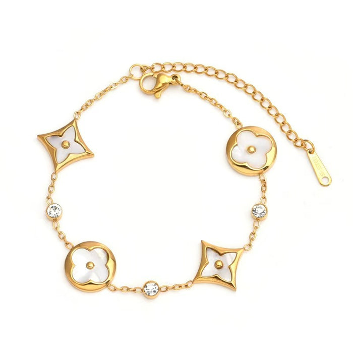 Wholesale Titanium Steel Bracelet with Petal Elements