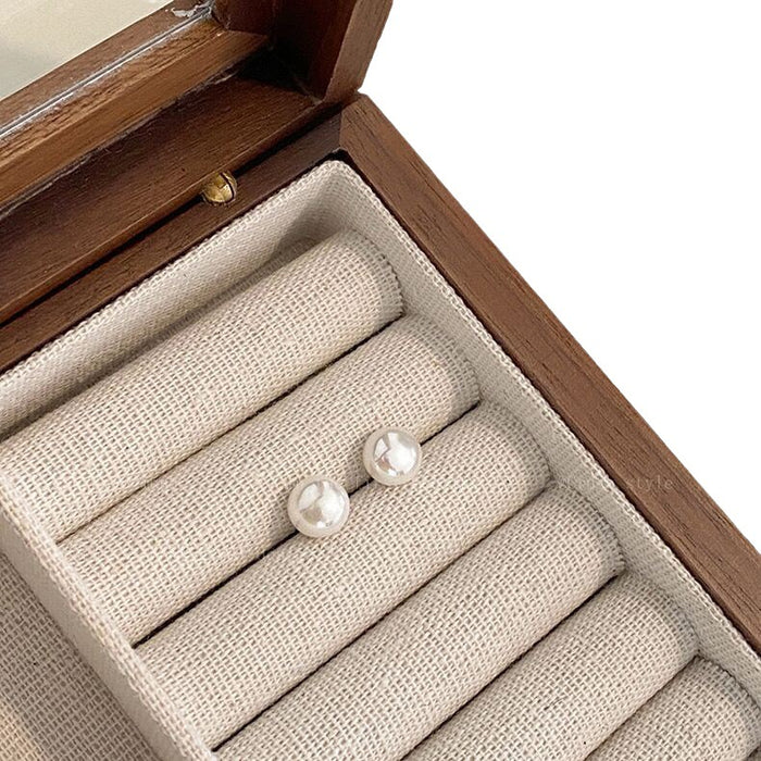 Wholesale Silver needle pearl earrings, new minimalist style earrings, light luxury earrings