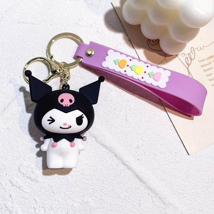 Wholesale Cartoon Silicone Keychain Hanging Accessories Car Bag Key Chain Pendant