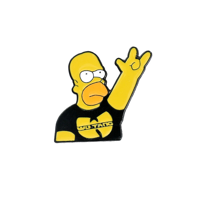 Wholesale Cartoon Simpsons Brooch Alloy Oil Dropping Badge Bag Clothes Accessories