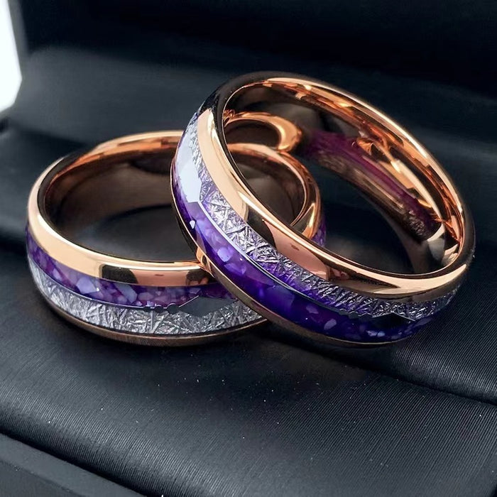 Wholesale Gradient Splicing Gold Ring