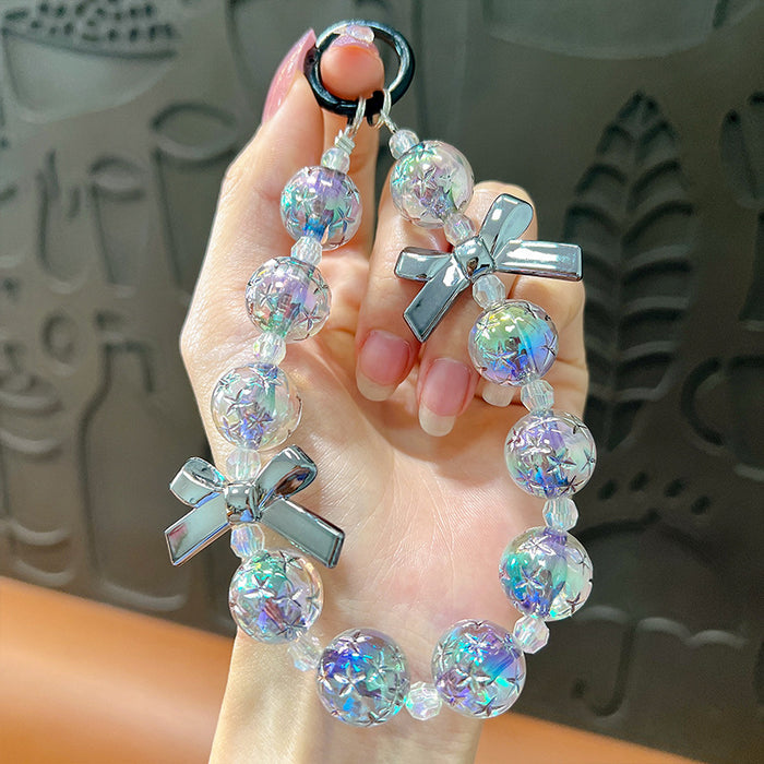 Wholesale Acrylic Beaded Bow Chain Keychain JDC-KC-YanG065