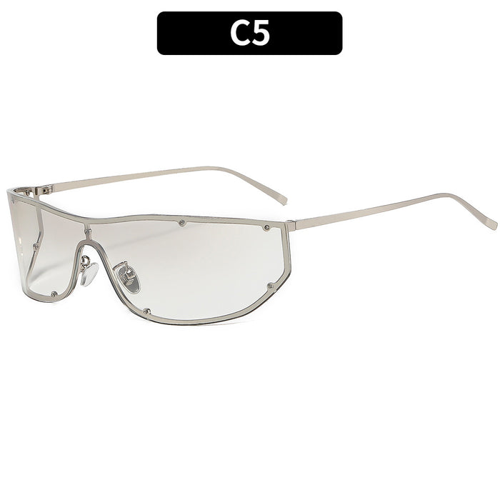 Wholesale Punk Mirror Large Frame Sunglasses Trendy Fashion Accessory Gift