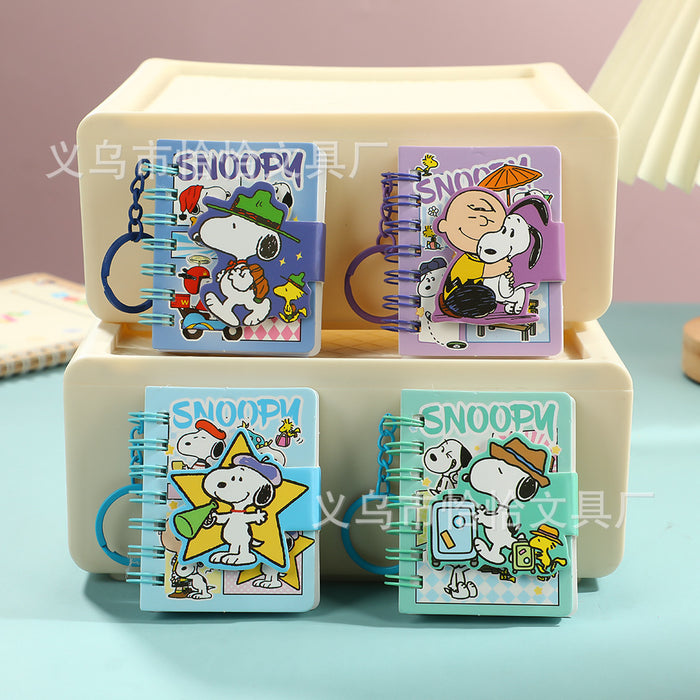 Wholesale 2pcs Cartoon Dog Pendant Coil Notebook Color Page Keychain Notepad