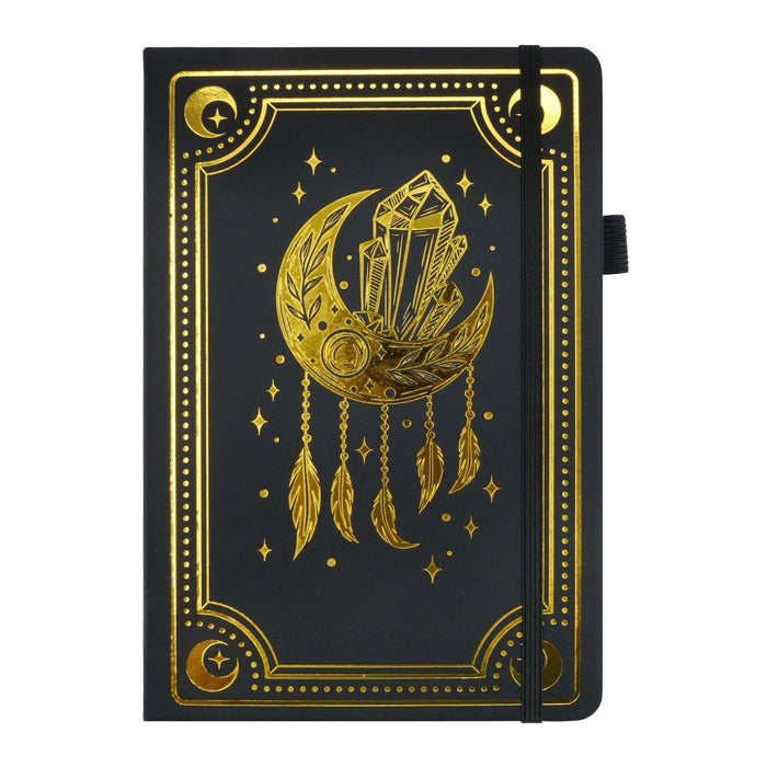 Wholesale Vintage A5 Imitation Leather Notebook with Gold Stamped Moon Cover