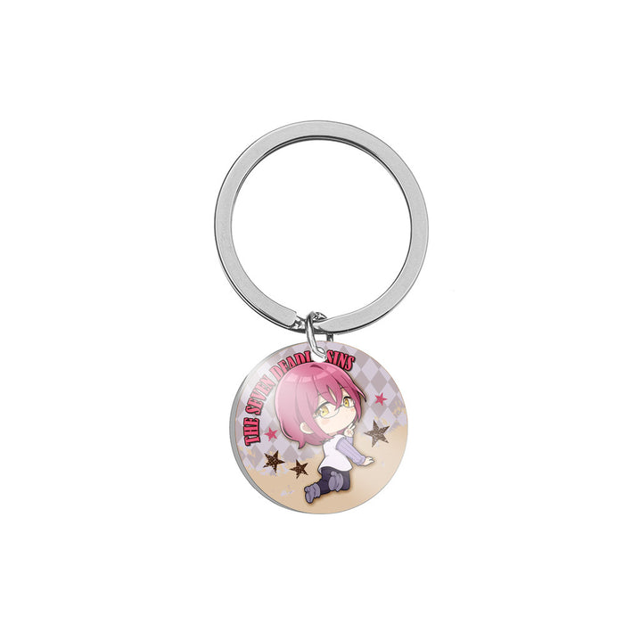 Wholesale Color Printing Stainless Steel Keychain JDC-KC-HuanYu034