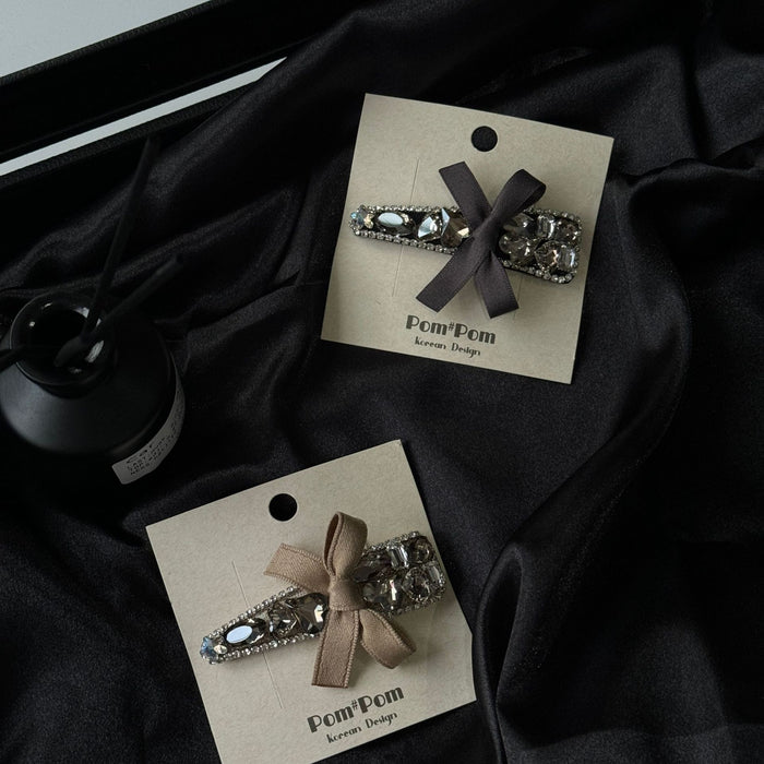 Wholesale Advanced Rhinestone Hairpin  Bow Side Clip Headwear