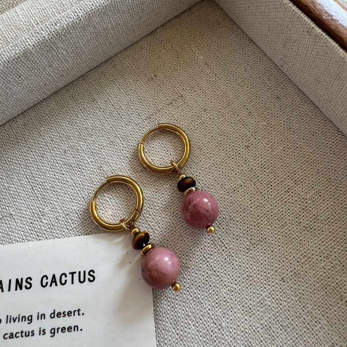 Wholesale Natural stone bead necklace light luxury niche retro red patterned stone layered turquoise high-end necklace