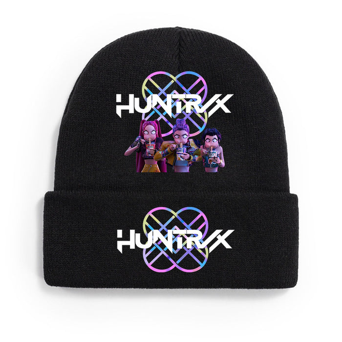 Wholesale Kpop Printed Knit Hat Fleece Hat