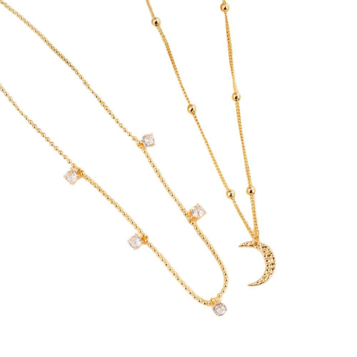 Wholesale Fashionable Titanium Steel Zircon Necklace with Personalized Light Luxury and Versatile Zircon Clavicle Chain