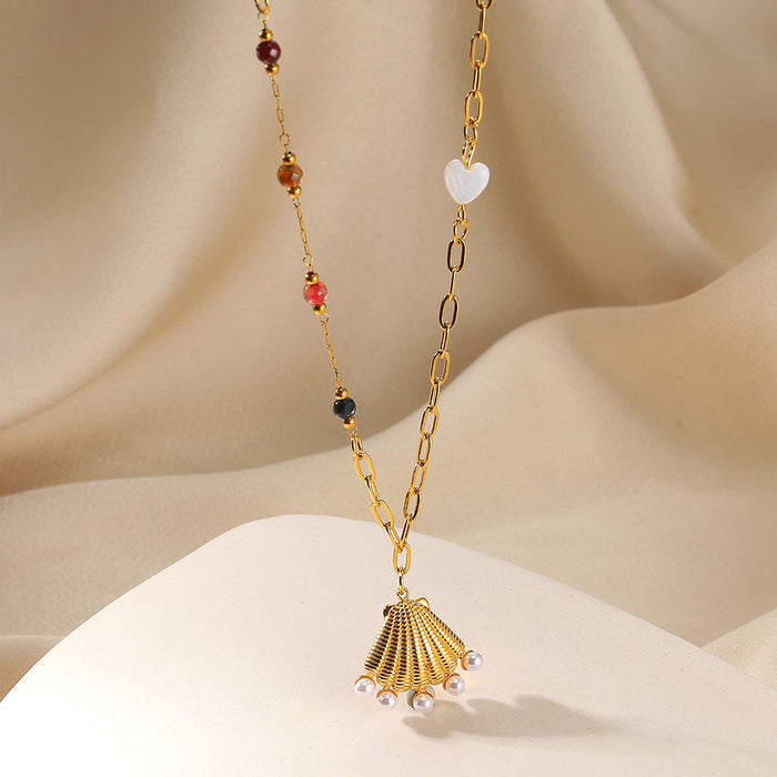 Wholesale Stainless Steel Flower Sunflower Necklace Minimalist Pendant Jewelry