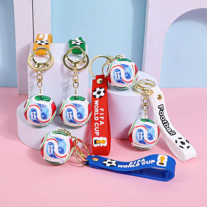 Wholesale 3pcs World Cup Football Keychain Mascot Pendant