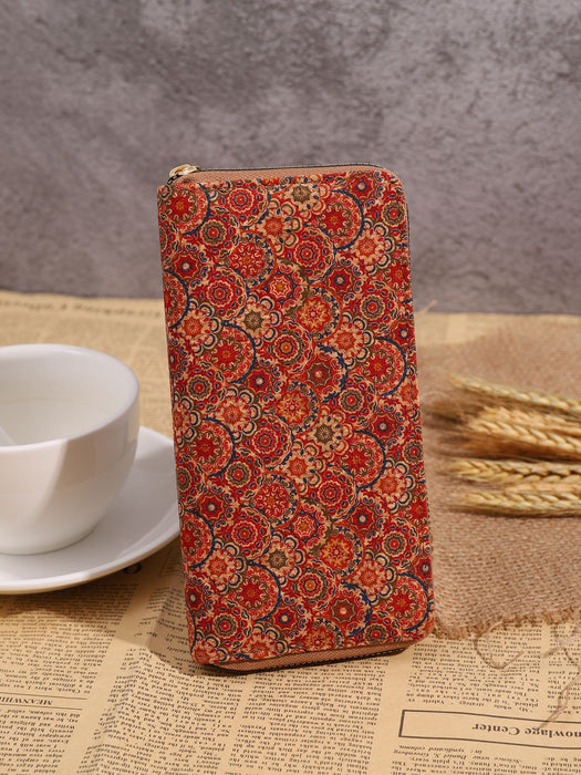 Wholesale PU Multi-function Bohemian Wallet Wood Grain Multi-card Slots Women's Wallet JDC-WT-HuLi001