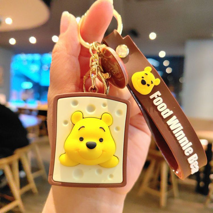 Wholesale Cartoon Foodie Creative Bear Couple Doll Pendant Keychain JDC-KC-ShuoT004