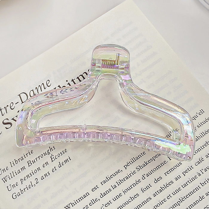 Wholesale Stylish Pearlescent Mermaid Large Hair Claw Clip Plastic Grip
