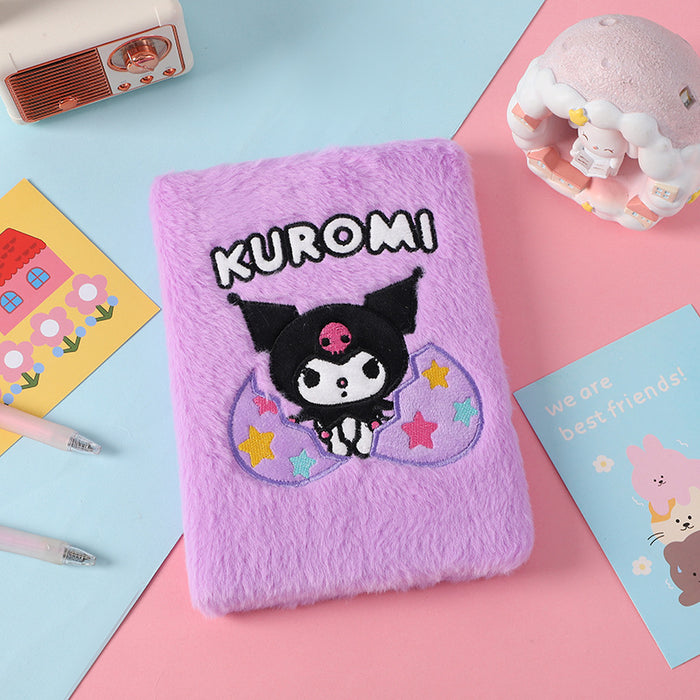 Wholesale Cartoon Character Plush Notebook for Students,  Plush Notepad for Girls,  Handmade DIY Hand Ledger