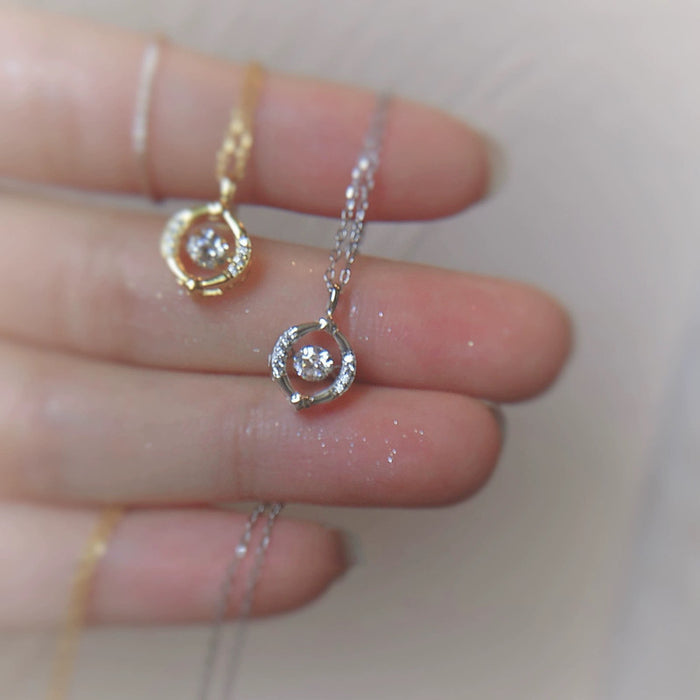 Wholesale Pure silver gold-plated hollow necklace for women, with a niche design and a light luxury commuting collarbone chain