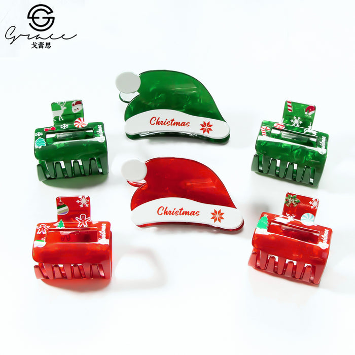 Wholesale Christmas Hair Clip Hair Accessory for the Back of the Head Christmas Hat Decorative Hairpin