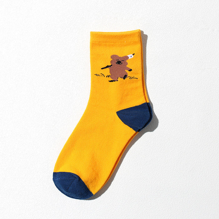 Wholesale Socks cotton tube new cartoon versatile cute cotton socks