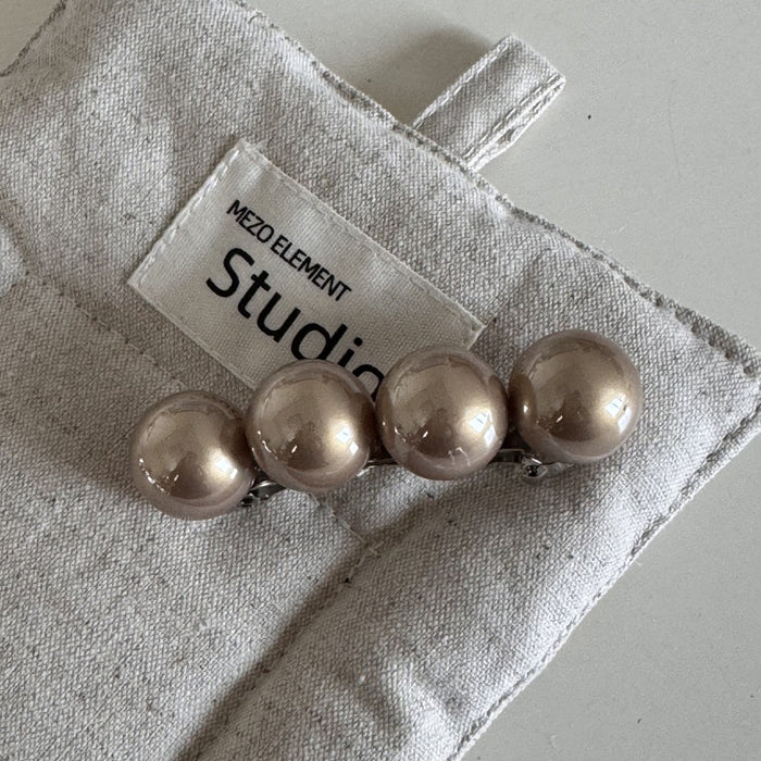 Wholesale 4 Pearl Barrette Hair Clips for the Back of the Head