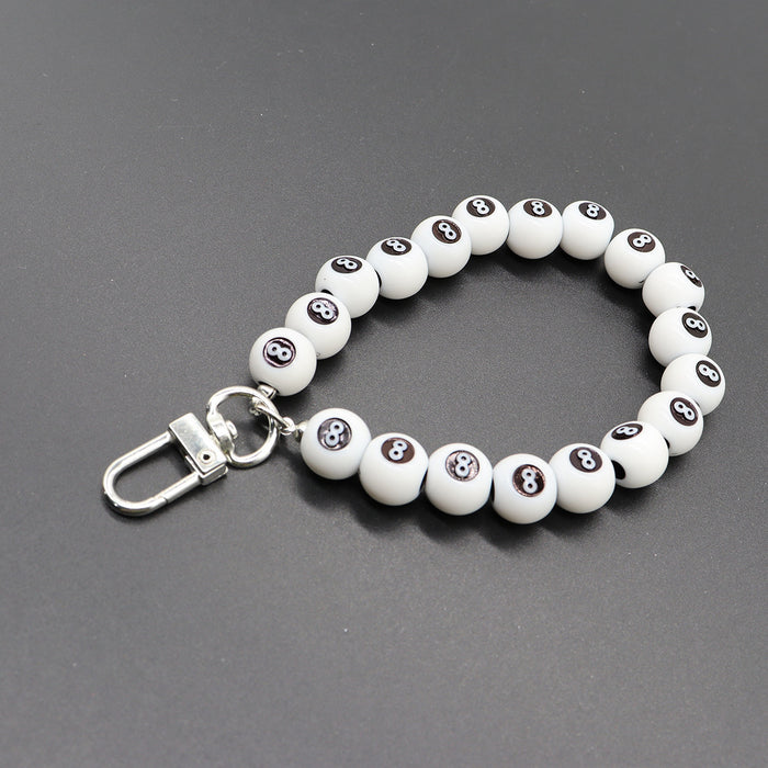 Wholesale Simple Alloy Door Buckle Black 8 Lanyard ins Mobile Phone Chain Keychain Pendant Bag Lanyard Accessories