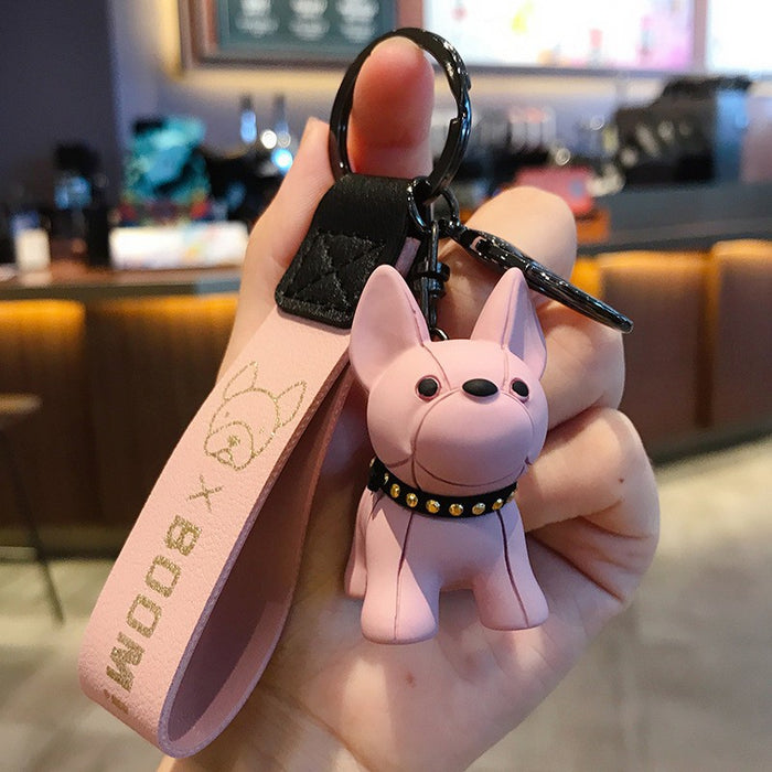 Wholesale Original Bulldog Keychain Cute Creative Resin Doll Keychain Bag Pendant