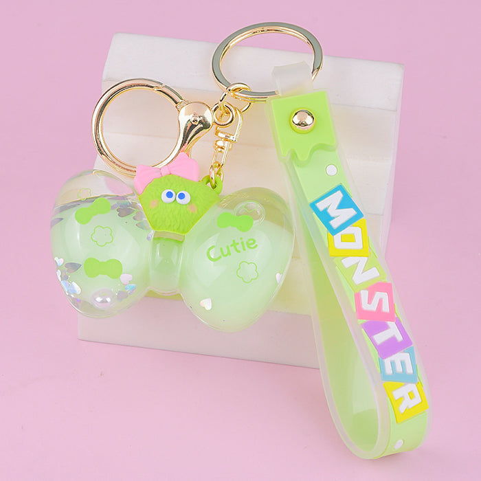Wholesale PVC Liquid Oil Bowknot Cartoon Keychain JDC-KC-DiAJ001