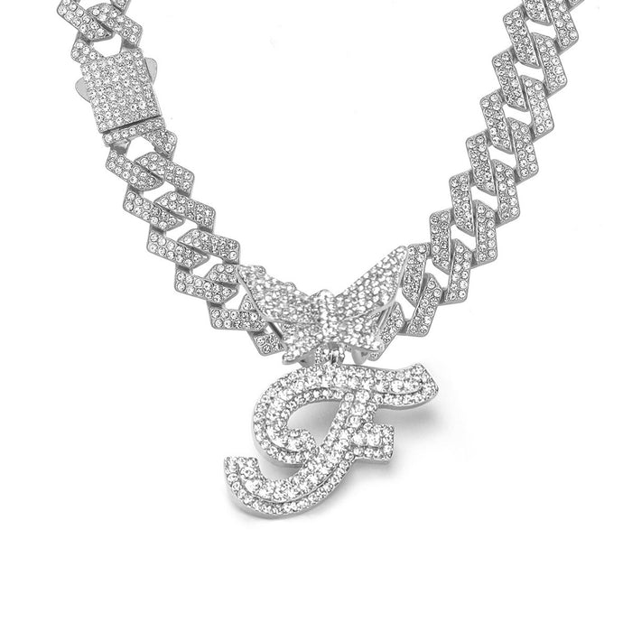 Wholesale Alloy rhinestone pendant necklace