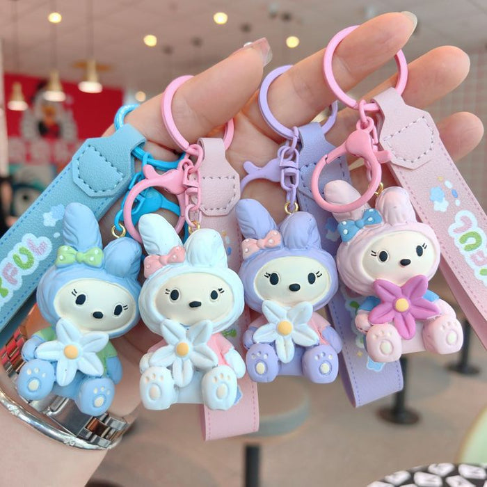 Wholesale Resin Rabbit Doll Keychain JDC-KC-ShuoT030